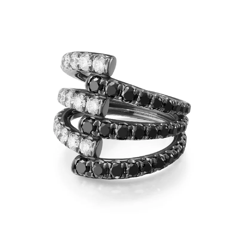 LOLA TRIPLE RING (Black Diamond)