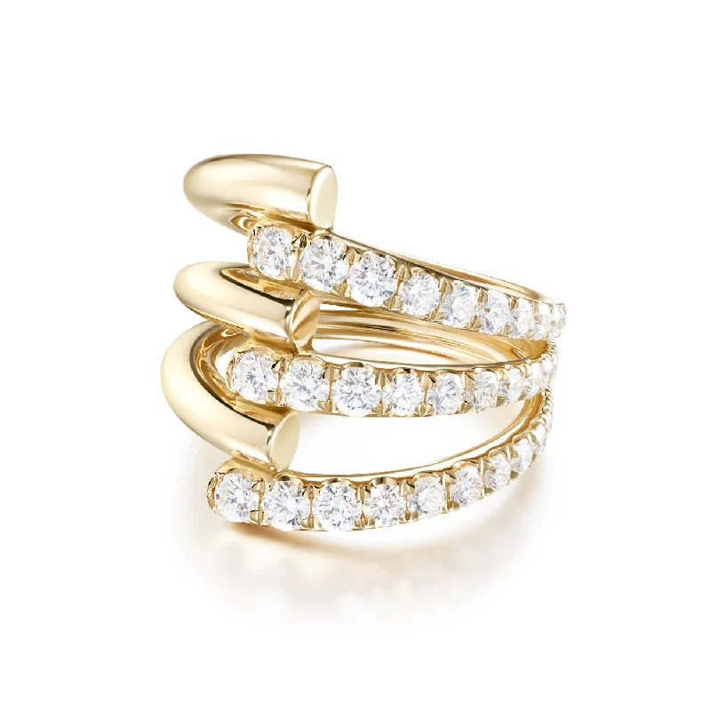 LOLA TRIPLE RING (Partial Diamond)