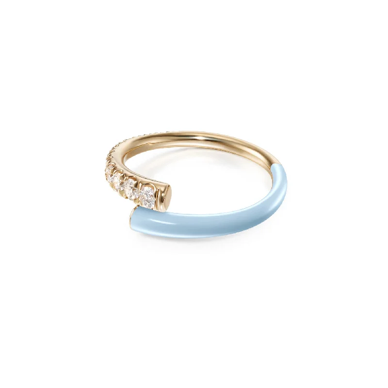 Pastel Blue / Yellow Gold