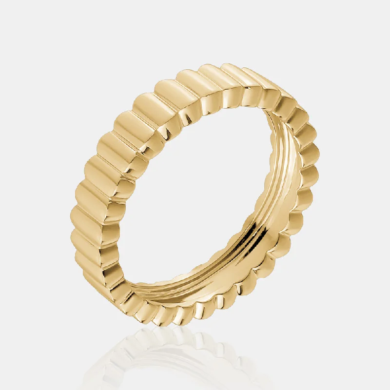 Stackable Fluted Ring