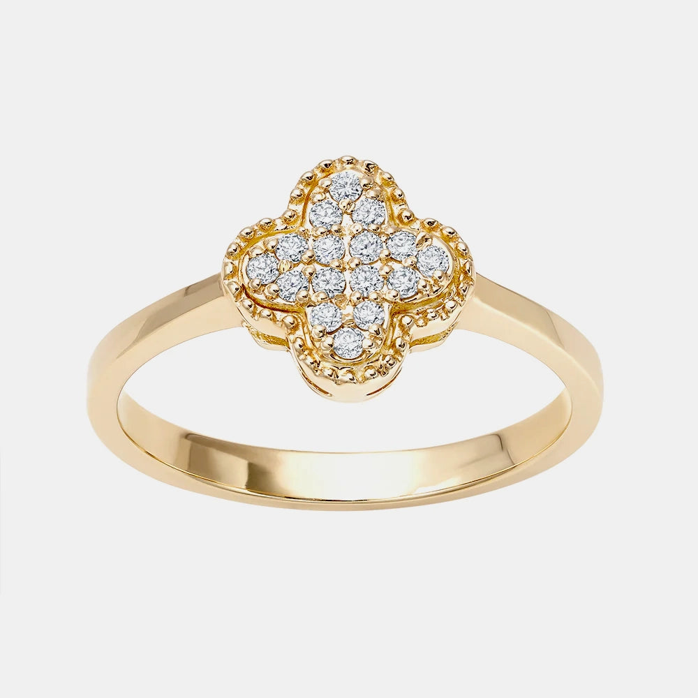 Pavé Clover Ring