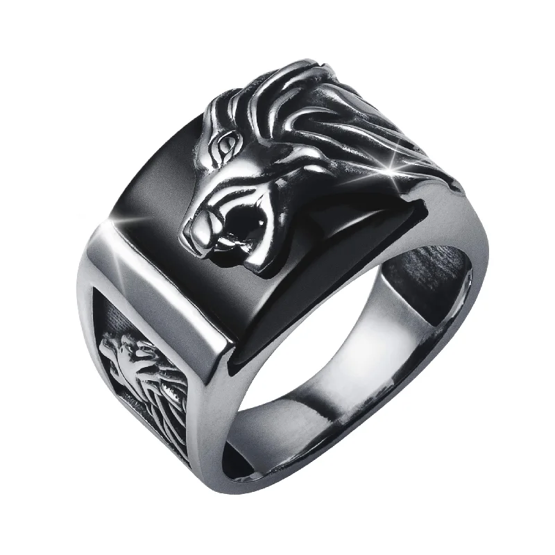 Leo Onyx Men's Ring