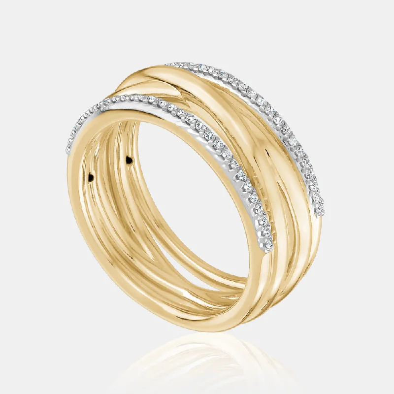 Twisted Diamond Border Ring