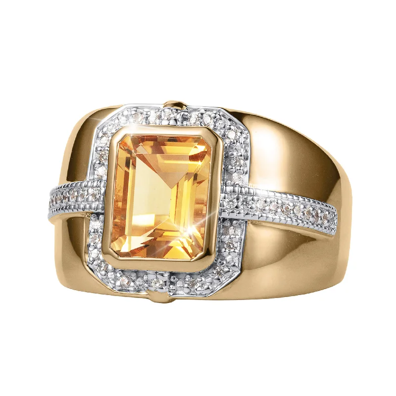 Citrine Fortress Men's Ring