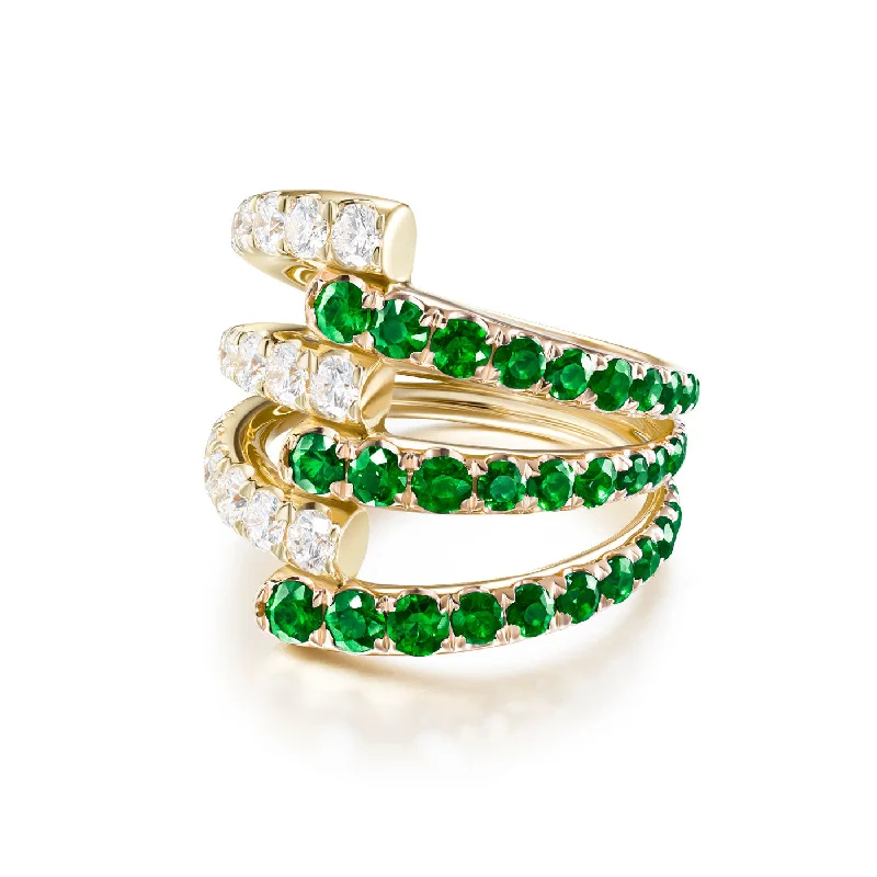 LOLA TRIPLE RING (Tsavorite Garnet)