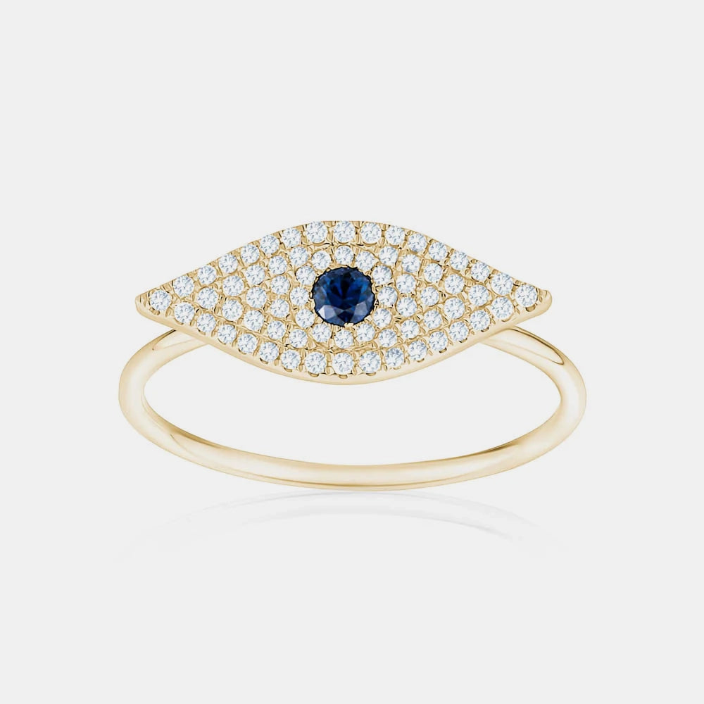 Diamond Evil Eye Ring