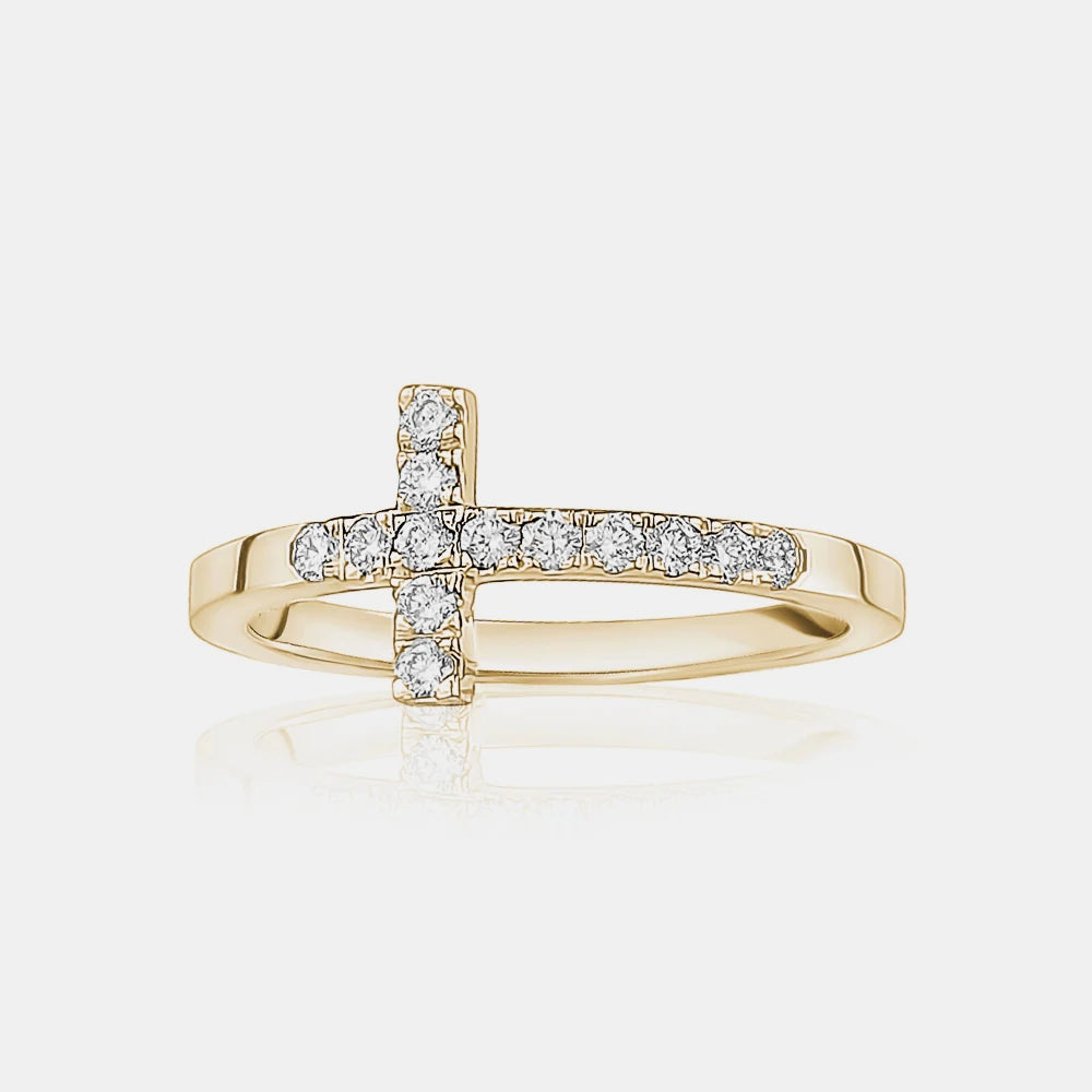 Diamond Cross Ring